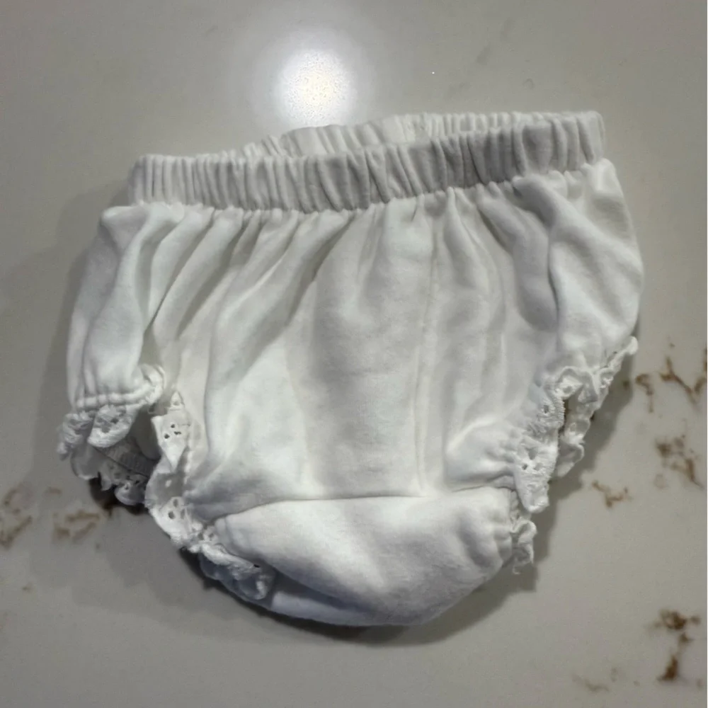 Auburn university diaper cover/ White Kids Bloomers with Embroidered Logo